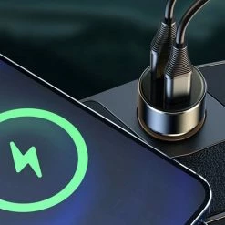 DrPhone BC22 - Draadloze FM-zender - Handsfree Carkit - Bluetooth 5.0 - MP3 Speler + 2.4A USB + USB-C -Aux 3.5mm + LCD Scherm- Zwart -70Mai SHOP 550x550 731