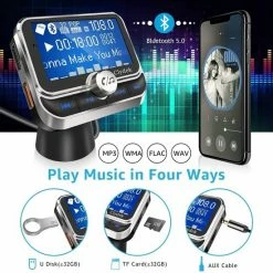 Merkloos Bluetooth FM-zender Voor Auto, Bluetooth 5.0 Draadloze Auto-audioadapter Met QC3.0 & 5V/2.4A Dual Charging Port, Eenvoudig Te Bevestigen Aan Luchtventilator, Handsfree Car Kit, Muziekspeler (met Afstandsbediening) -70Mai SHOP 550x550 808