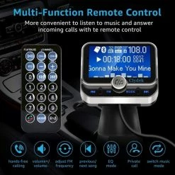 Merkloos Bluetooth FM-zender Voor Auto, Bluetooth 5.0 Draadloze Auto-audioadapter Met QC3.0 & 5V/2.4A Dual Charging Port, Eenvoudig Te Bevestigen Aan Luchtventilator, Handsfree Car Kit, Muziekspeler (met Afstandsbediening) -70Mai SHOP 550x550 809