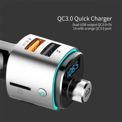 Opline Bluetooth FM Transmitter Voor In De Auto - Handsfree ?Bellen - Draadloze Carkit - Fastcharger USB Poort ? Led Verlichting/scherm - Muziek Luisteren Streamen ? Auto Snel Lader ? SD Kaart - MP3 - Adapter - Audio -70Mai SHOP 550x550 814