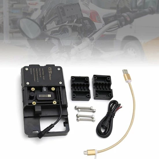 Merkloos Shkalacar Mobiele Navigatiebeugel Voor Motorfiets, Accessoires Voor Mobiele Navigatiebeugel Met USB-oplader, Geschikt Voor BMW R1200GS LC En Adventure S1000XR R1200RS 4 Merkloos Shkalacar Mobiele Navigatiebeugel Voor Motorfiets, Accessoires Voor Mobiele Navigatiebeugel Met USB-oplader, Geschikt Voor BMW R1200GS LC En Adventure S1000XR R1200RS - Image 2