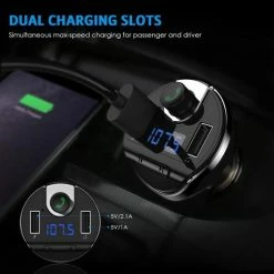 ZT Accessoires Bluetooth Carkit Auto FM Transmitter Om Handsfree Te Bellen En Draadloos Muziek Te Streamen, Met Volumeknop En Oplaadfunctie Voor 2 Telefoons Tegelijkertijd | Display | Handsfree Bellen | USB Oplader | MP3 Speler Aux | TF-Kaart | Carkit T20 -70Mai SHOP 550x550 845