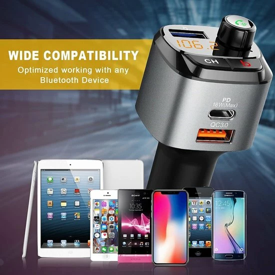 Carkit Bluetooth FM - Ntech USB - Bluetooth FM Transmitter - USB C Auto Lader - Carkit - Handsfree - MP3 - USB - SD Kaart - Snel Lader - Bluetooth Audio Receiver Carkit Bluetooth FM - Ntech USB - Bluetooth FM Transmitter - USB C Auto Lader - Carkit - Handsfree - MP3 - USB - SD Kaart - Snel Lader - Bluetooth Audio Receiver -70Mai SHOP 550x550 859