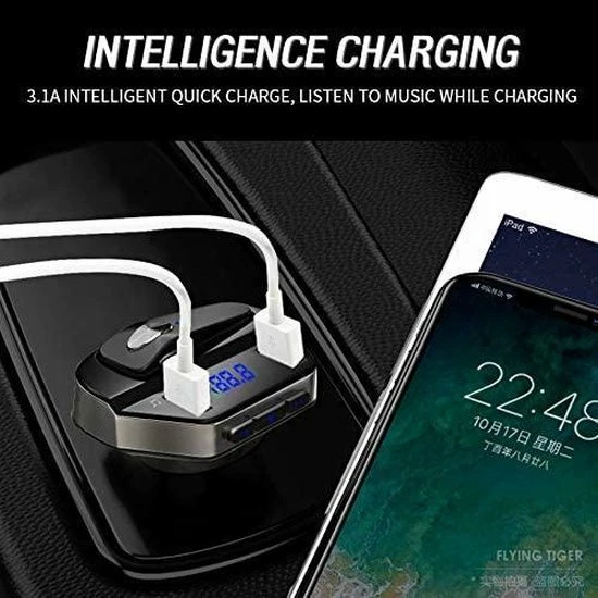 Merkloos LuxeBass Draadloze FM Transmitter Met Bluetooth Headset - Auto Carkit Met USB Poort Oplader En LED Scherm - Autolader Met Micro SD En AUX Input - Handsfree Bellen - Muziek Streamen - Voice Navigatie - Telefoon Opladen 16 Merkloos LuxeBass Draadloze FM Transmitter Met Bluetooth Headset - Auto Carkit Met USB Poort Oplader En LED Scherm - Autolader Met Micro SD En AUX Input - Handsfree Bellen - Muziek Streamen - Voice Navigatie - Telefoon Opladen - Image 14