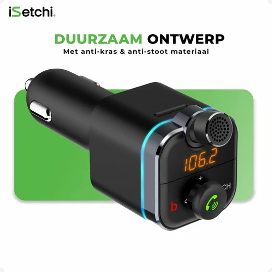 iSetchi Bluetooth FM Transmitter (Snellader) - Oplader - Carkit Bluetooth voor in Auto - Handsfree - USB - SD Kaart - Snel Lader - Bluetooth Audio Receiver ISetchi Bluetooth FM Transmitter (Snellader) - Oplader - Carkit Bluetooth Voor In Auto - Handsfree - USB - SD Kaart - Snel Lader - Bluetooth Audio Receiver -70Mai SHOP 550x550 90