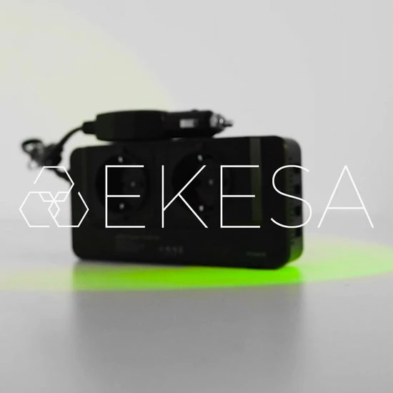 Ekesa Auto Omvormer - 12V Naar 220/230V - 200W/400W - Gemodificeerde Sinusgolf - 2x 230V Stopcontact - 4x 5V Usb Aansluitpunt 4 Ekesa Auto Omvormer - 12V Naar 220/230V - 200W/400W - Gemodificeerde Sinusgolf - 2x 230V Stopcontact - 4x 5V Usb Aansluitpunt - Image 2