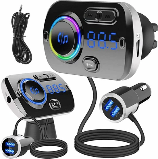 Snelle autolader met Bluetooth, FM-radio en handsfree bellen -USB 5 GSMSCHERM Kapot ? Snelle Autolader Met Bluetooth, FM-radio En Handsfree Bellen -USB 5 -70Mai SHOP 550x553 6