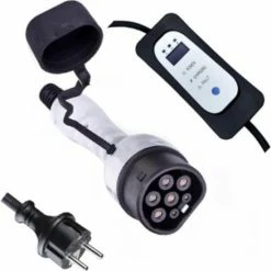 Merkloos Mobiele Thuislader Type 2 Mennekes Vanaf Stopcontact EU - 16A - Fase 1 - Mobiele Lader Auto -70Mai SHOP 550x554 2