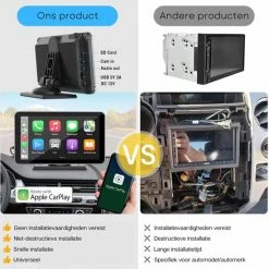 Boscer® Smart Navigatiesysteem - Apple Carplay & Android Auto (draadloos) - 7 Inch - Touchscreen - Bluetooth - TomTom GO - Achteruitrijcamera -70Mai SHOP 550x554 3