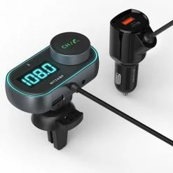 Merkloos Bluetooth FM Transmitter - Auto Lader - Carkit - Handsfree - USB 3.0 - MP3 - Snel Lader - Bluetooth Audio Receiver - Voor Vrachtwagen, SUV, Auto