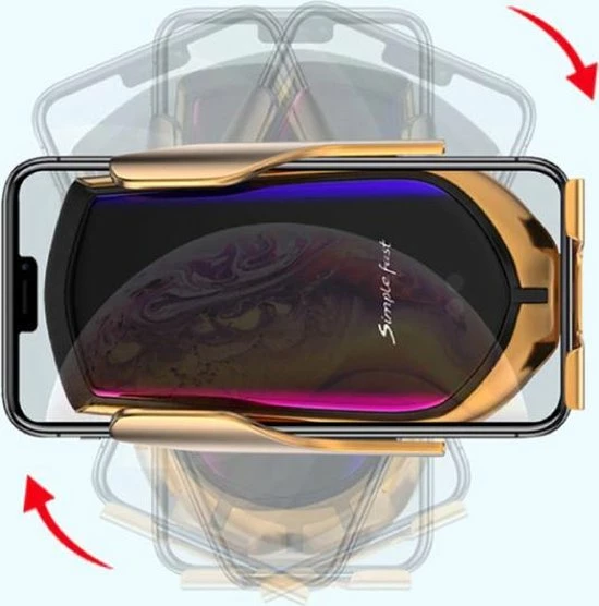 Smart Sensor Automatische Smartphone Houder /draadloos Autolader / Telefoonhouder Auto / Autotelefoonhouder / Elektrische Lader 3 Smart Sensor Automatische Smartphone Houder /draadloos Autolader / Telefoonhouder Auto / Autotelefoonhouder / Elektrische Lader