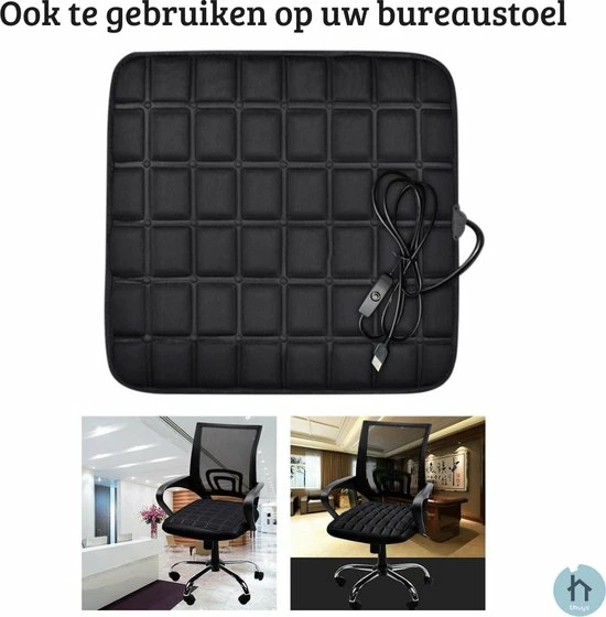 Thuys Warmtekussen - Stoelverwarming - Autostoel Verwarming - Zwart/USB 9 Thuys Warmtekussen - Stoelverwarming - Autostoel Verwarming - Zwart/USB - Image 7