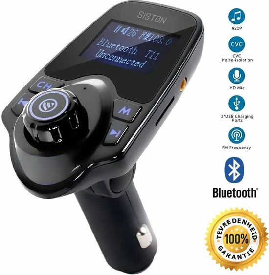 Siston? Bluetooth FM Transmitter, 120 ? Rotatie Auto Radio Adapter CarKit Met 4 Music Play Modes / 5 In 1 8 Siston? Bluetooth FM Transmitter, 120 ? Rotatie Auto Radio Adapter CarKit Met 4 Music Play Modes / 5 In 1 - Image 6