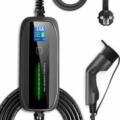 Besen Mobiel Laadstation | Type 2 Naar Stopcontact | 5 Meter | LCD Scherm