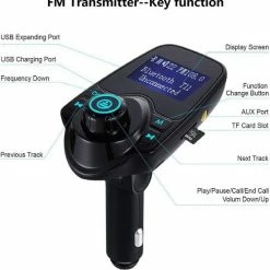 DrPhone BC7 5 In 1 Universele Draadloze Bluetooth Handsfree-carkit Met FM Transmitter/ AUX Ingang/ Micro SD Kaart / USB-Stick (MP3/WMA Bestanden) & Dubbele USB 2.1A Poorten Geschikt Om Uw Smartphone Op Te Laden - Zwart -70Mai SHOP 550x567 13