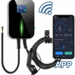 70Mai SHOP 10 BESEN 11 KW | Fase 3 - 16A | 6 Meter Laadkabel Type 2 | Smartcharge Laadpaal | APP - WIFI - IOS - Android