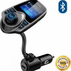 Bluetooth FM Transmitter Voor In De Auto ? Gymston - Handsfree Bellen Carkit Met AUX / SD Kaart / USB - Ingangen - Bluetooth Handsfree Carkits / Adapter / Auto Bluetooth / LCD Display - T10 FM Transmitter