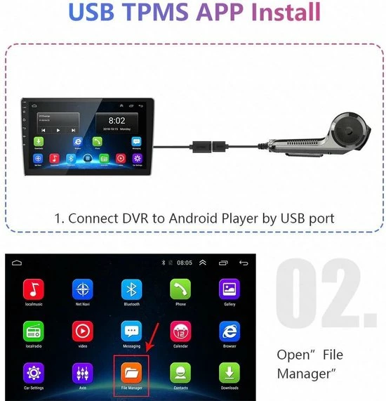 DrPhone ADA1 Auto ADAS DVR Dashcam - 720P - Videorecorder - Camera Geschikt Voor AndroidPlayer - Zwart 9 DrPhone ADA1 Auto ADAS DVR Dashcam - 720P - Videorecorder - Camera Geschikt Voor AndroidPlayer - Zwart - Image 7