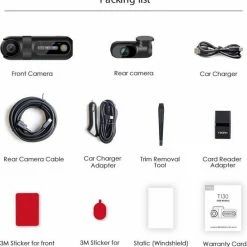 VIOFO T130 3CH - Dashcam - Triple Camera - Taxi/uber Interieurcamera -70Mai SHOP 550x575 5