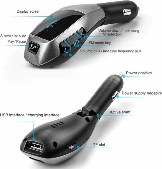 Swifty Bluetooth FM Transmitter / Auto Lader / Adapter / Carkit / Handsfree / MP3 / USB / SD Kaart / Snel Lader / Bluetooth Audio Receiver / carkit adapter Swifty Bluetooth FM Transmitter / Auto Lader / Adapter / Carkit / Handsfree / MP3 / USB / SD Kaart / Snel Lader / Bluetooth Audio Receiver / Carkit Adapter -70Mai SHOP 550x575 7
