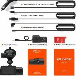 VANTRUE N4 Triple Dashcam 1440P + Dual 1080P Voor En Achter, 4K Camera Voorzijde Embedded Auto Met Condensator, IR Nachtzicht, 24H Parking Mode Bewegingsdetectie, WDR G-Sensor Max 512G -70Mai SHOP 550x577 1