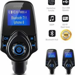 Athletix? Bluetooth FM Transmitter Auto / FM Transmitter Draadloze Bluetooth Carkit / MP3 Speler/ Handsfree Bellen In De Auto / USB Lader / Radio / TF/SD Kaart Poort / AUX Input / 2 USB Poorten / USB Oplader / Audio / Radio / SD/TF Kaart / T11 -70Mai SHOP 550x579 10