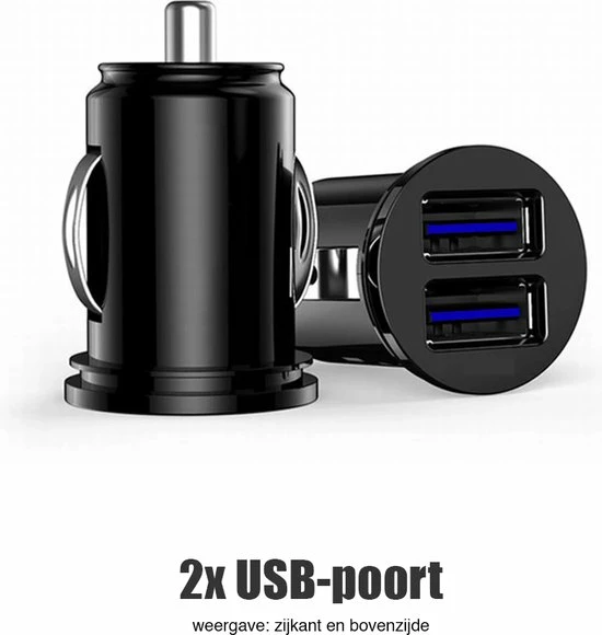 Universeel Merk Dual Port USB 3.1A Snellader Auto - Mini Formaat - Duo Lader - 12 Tot 24 Volt - Quick Charge - Micro - Autolader - Usb Plug - Sigarettenaansteker - Laadplug - Telefoonlader Auto 3 Universeel Merk Dual Port USB 3.1A Snellader Auto - Mini Formaat - Duo Lader - 12 Tot 24 Volt - Quick Charge - Micro - Autolader - Usb Plug - Sigarettenaansteker - Laadplug - Telefoonlader Auto
