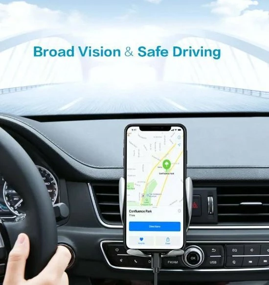 Smart Sensor Automatische Smartphone Houder /draadloos Autolader / Telefoonhouder Auto / Autotelefoonhouder / Elektrische Lader 5 Smart Sensor Automatische Smartphone Houder /draadloos Autolader / Telefoonhouder Auto / Autotelefoonhouder / Elektrische Lader - Image 3