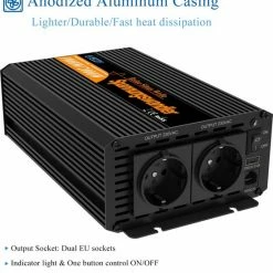 Edecoa Zuivere Sinus Omvormer 12V-230V - 1000/2000W 4 Edecoa Zuivere Sinus Omvormer 12V-230V - 1000/2000W -70Mai SHOP 550x583 4