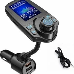 Bluetooth Carkit FM Transmitter Voor In De Auto - Gymston? Handsfree Bellen Carkit Met AUX / SD Kaart / USB - Ingangen - Bluetooth Handsfree Carkits / Adapter / Auto Bluetooth / LCD Display - T10D Carkit