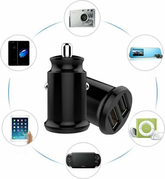 Universeel Merk Dual Port USB 3.1A Snellader Auto - Mini Formaat - Duo Lader - 12 Tot 24 Volt - Quick Charge - Micro - Autolader - Usb Plug - Sigarettenaansteker - Laadplug - Telefoonlader Auto 5 Universeel Merk Dual Port USB 3.1A Snellader Auto - Mini Formaat - Duo Lader - 12 Tot 24 Volt - Quick Charge - Micro - Autolader - Usb Plug - Sigarettenaansteker - Laadplug - Telefoonlader Auto - Image 3
