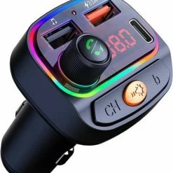 C-tron FM Transmitter Met Verlichting - Met USB-C Poort & 2 USB Fastchargers - Handsfree Bellen - Autolader - Carkit - Bluetooth 5.0 - Voor Alle Telefoons -70Mai SHOP 550x600 3