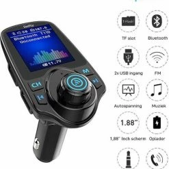 FM Transmitter Bluetooth Draadloze Carkit / MP3 Speler Mobiel / Handsfree Bellen In De Auto / AUX Input / Lader / USB Flash Drive / Muziek / Audio / Radio / TF Kaart / Carkit Adapter - Swifty -70Mai SHOP 550x601 5