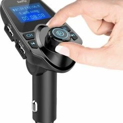 FM Transmitter Carkit Bluetooth Draadloze / Handsfree Bellen In De Auto / MP3 Speler Mobiel / AUX Input / Lader / USB Flash Drive / Muziek / Audio / Radio / TF Kaart / Carkit Adapter - Swifty -70Mai SHOP 550x612 4