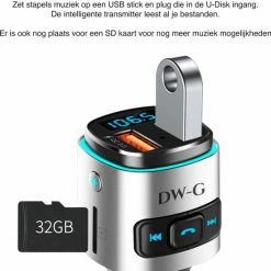 DW-G Bluetooth FM Transmitter - Auto Lader - Carkit - Handsfree - MP3 - USB - SD Kaart - Snel Lader - Bluetooth Audio Receiver 15 DW-G Bluetooth FM Transmitter - Auto Lader - Carkit - Handsfree - MP3 - USB - SD Kaart - Snel Lader - Bluetooth Audio Receiver -70Mai SHOP 550x616