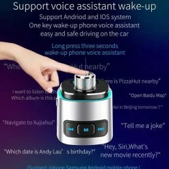 Opline Bluetooth FM Transmitter - Auto Lader - Carkit - Handsfree - MP3 - USB - SD Kaart - Snel Lader - Bluetooth Audio Receiver -70Mai SHOP 550x622