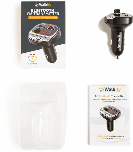 Walkify Bluetooth FM Transmitter - FM Transmitter - Autolader - Bluetooth Carkit - Handsfree - Auto Accessoires 11 Walkify Bluetooth FM Transmitter - FM Transmitter - Autolader - Bluetooth Carkit - Handsfree - Auto Accessoires - Image 9