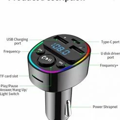 G67 Bluetooth Carkit FM Transmitter Bluetooth 5.0 - Carkit - Autolader - Led - Handsfree 13 G67 Bluetooth Carkit FM Transmitter Bluetooth 5.0 - Carkit - Autolader - Led - Handsfree -70Mai SHOP 550x631 1