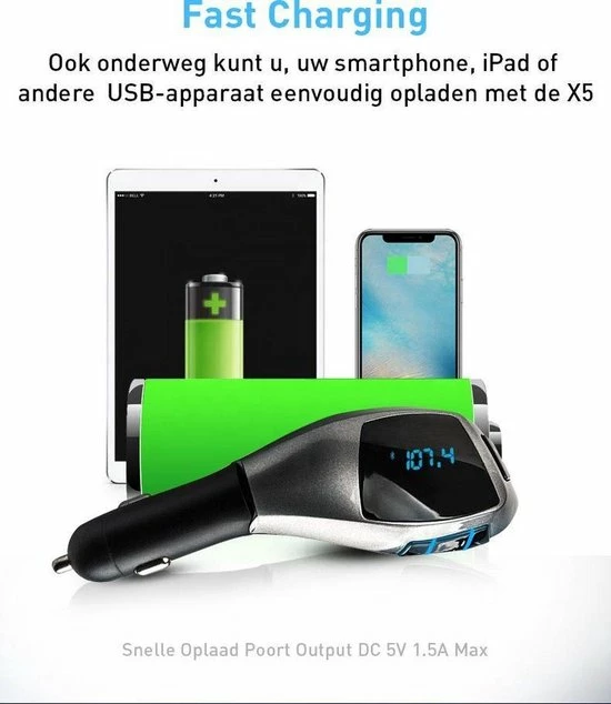 Swifty Bluetooth FM Transmitter / Auto Lader / Adapter / Carkit / Handsfree / MP3 / USB / SD Kaart / Snel Lader / Bluetooth Audio Receiver / carkit adapter Swifty Bluetooth FM Transmitter / Auto Lader / Adapter / Carkit / Handsfree / MP3 / USB / SD Kaart / Snel Lader / Bluetooth Audio Receiver / Carkit Adapter -70Mai SHOP 550x634 5