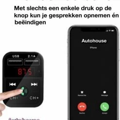 AuthorHouse Bluetooth FM Transmitter / Car Kit / Bluetooth Adapter / Autolader / Muziek / Fastcharger / GSM Lader -70Mai SHOP 550x638