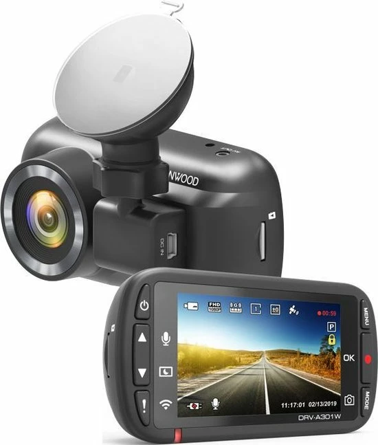 Kenwood Audio Kenwood DRV-A301W - 16GB Full HD DashCam Met Ge?ntegreerde 2.7" LCD, Wireless Link, GPS & G-sensor 3 Kenwood Audio Kenwood DRV-A301W - 16GB Full HD DashCam Met Ge?ntegreerde 2.7" LCD, Wireless Link, GPS & G-sensor