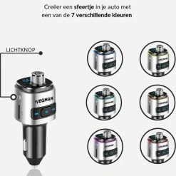 Wegman Bluetooth FM Transmitter - Autolader - Bluetooth Carkit -70Mai SHOP 550x648
