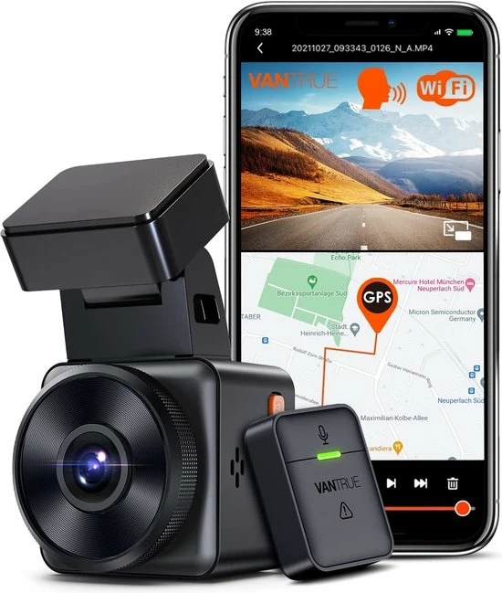 VANTRUE E1 1944P Mini Dashcam WiFi Dash Cam, Wireless- En Sprachgesteuerte Auto Camera Met HDR Nachtsicht GPS, 24Std. Puffer Parküberwachung, 1.54 Zoll 160° Loop Aufnahme G Sensor, Max. 512GB 3 VANTRUE E1 1944P Mini Dashcam WiFi Dash Cam, Wireless- En Sprachgesteuerte Auto Camera Met HDR Nachtsicht GPS, 24Std. Puffer Parküberwachung, 1.54 Zoll 160° Loop Aufnahme G Sensor, Max. 512GB
