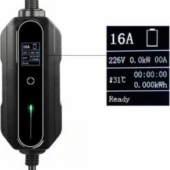 EV4U Mobiele Thuislader Type 2 Vanaf Stopcontact EU - 16A - Fase 1 -70Mai SHOP 550x649