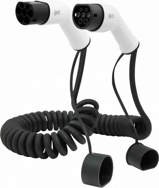 ERock Laadkabel Gekruld Spiraal Type 2 - 32A 3 Fase (22 KW) - 5 Meter 3 ERock Laadkabel Gekruld Spiraal Type 2 - 32A 3 Fase (22 KW) - 5 Meter