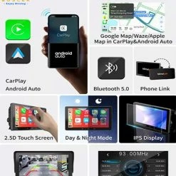 Boscer® Smart Navigatiesysteem - Apple Carplay & Android Auto (draadloos) - 7 Inch - Touchscreen - Bluetooth - TomTom GO - Achteruitrijcamera -70Mai SHOP 550x652