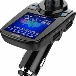 Healtic - Bluetooth FM Transmitter T11D (2020), 120 ? Rotatie Auto Radio Adapter CarKit Met 4 Music Play Modes / Hands-free Bellen / TF Kaart / USB Auto Lader / USB Flash Drive / AUX Input / Output 1.44 Inch LCD Display/ Bluetooth Carkit 5 In 1 -70Mai SHOP 550x654 9