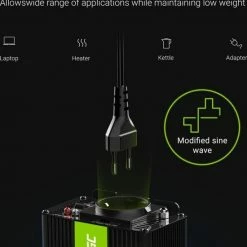 Green Cell Voltage Auto Omvormer - 12V Naar 230V - 300W/600W - Gemodificeerde Sinusgolf -70Mai SHOP 550x660