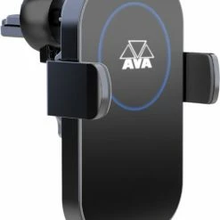 AVA Electronics Telefoonhouder Auto Met Draadloze Oplader - Autolader Voor Raam, Dashboard, Ventilatierooster En Bureau