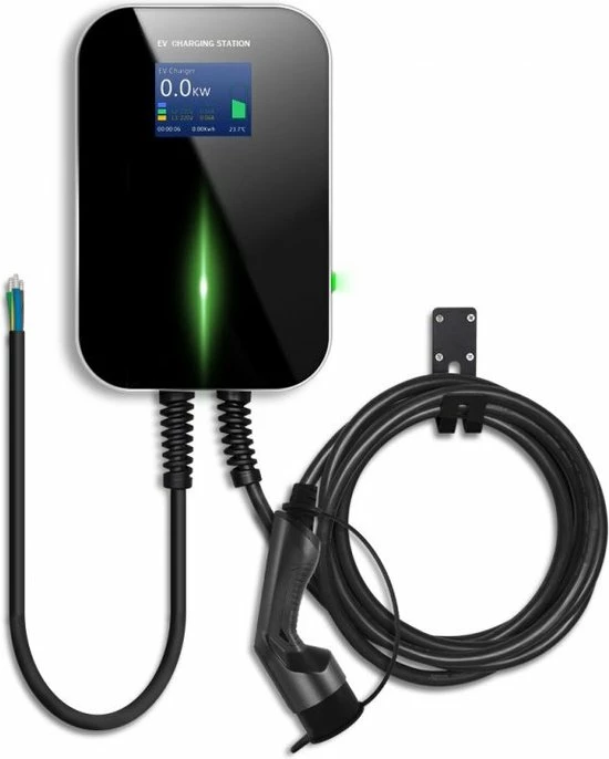 Besen Laadpaal Wallbox Laadstation EV Charger 3.7kw 16A 1-Fase Type 2 Stekker 3 Besen Laadpaal Wallbox Laadstation EV Charger 3.7kw 16A 1-Fase Type 2 Stekker
